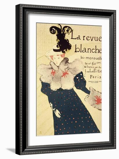 Reproduction of a Poster Advertising "La Revue Blanche", 1895-Henri de Toulouse-Lautrec-Framed Giclee Print