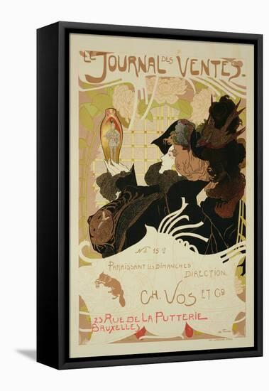 Reproduction of a Poster Advertising 'Le Journal Des Ventes', 1897-Georges de Feure-Framed Premier Image Canvas