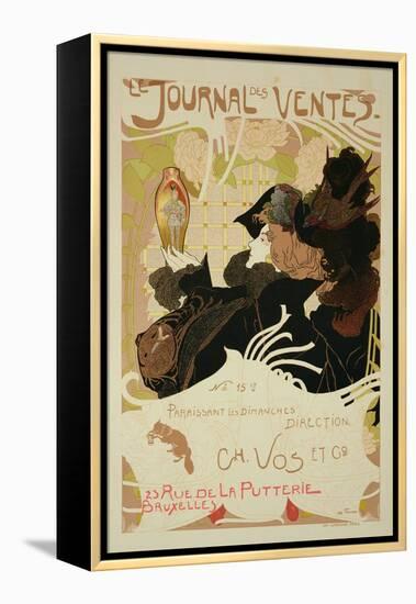 Reproduction of a Poster Advertising 'Le Journal Des Ventes', 1897-Georges de Feure-Framed Premier Image Canvas