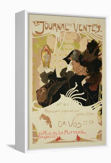 Reproduction of a Poster Advertising 'Le Journal Des Ventes', 1897-Georges de Feure-Framed Premier Image Canvas