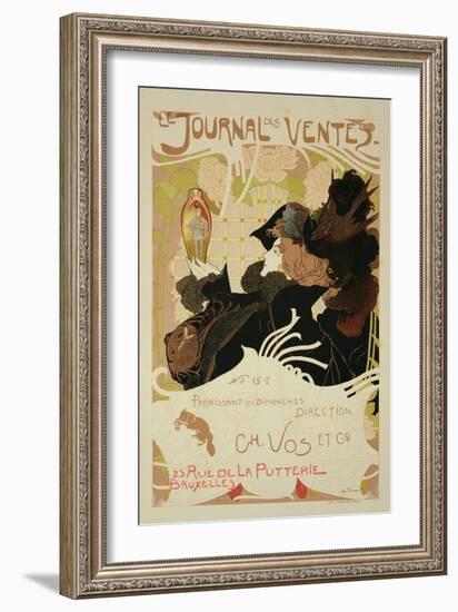 Reproduction of a Poster Advertising 'Le Journal Des Ventes', 1897-Georges de Feure-Framed Giclee Print