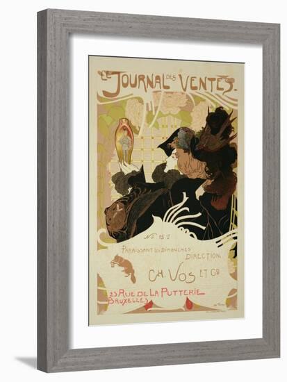 Reproduction of a Poster Advertising 'Le Journal Des Ventes', 1897-Georges de Feure-Framed Giclee Print