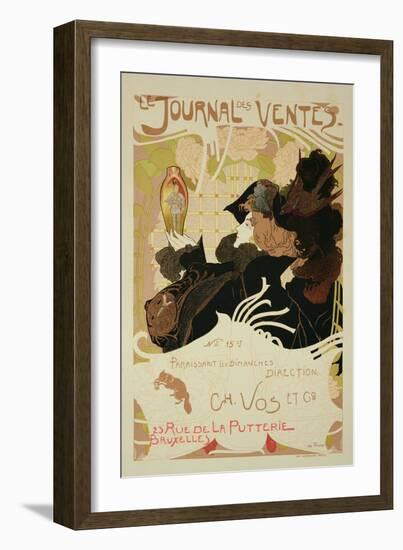 Reproduction of a Poster Advertising 'Le Journal Des Ventes', 1897-Georges de Feure-Framed Giclee Print