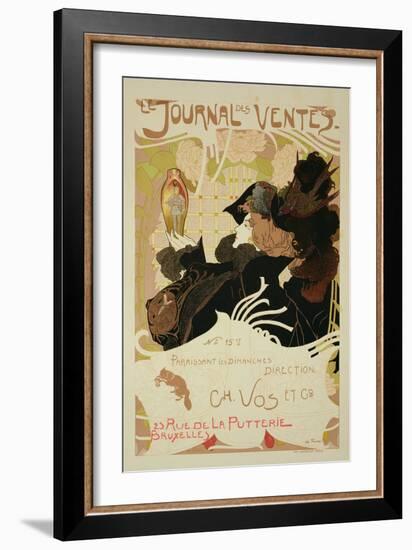 Reproduction of a Poster Advertising 'Le Journal Des Ventes', 1897-Georges de Feure-Framed Giclee Print