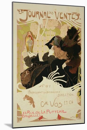 Reproduction of a Poster Advertising 'Le Journal Des Ventes', 1897-Georges de Feure-Mounted Giclee Print