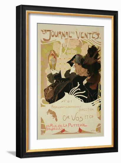 Reproduction of a Poster Advertising 'Le Journal Des Ventes', 1897-Georges de Feure-Framed Giclee Print