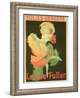 Reproduction of a Poster Advertising "Loie Fuller" at the Folies-Bergere, 1893-Jules Chéret-Framed Giclee Print