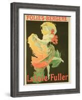 Reproduction of a Poster Advertising "Loie Fuller" at the Folies-Bergere, 1893-Jules Chéret-Framed Giclee Print