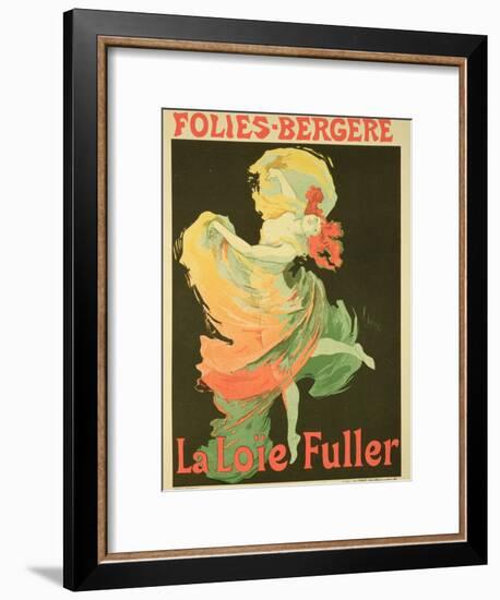 Reproduction of a Poster Advertising "Loie Fuller" at the Folies-Bergere, 1893-Jules Chéret-Framed Giclee Print