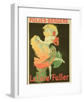 Reproduction of a Poster Advertising "Loie Fuller" at the Folies-Bergere, 1893-Jules Chéret-Framed Giclee Print