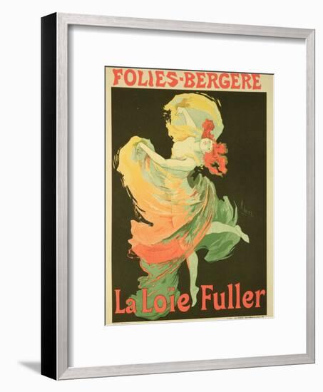 Reproduction of a Poster Advertising "Loie Fuller" at the Folies-Bergere, 1893-Jules Chéret-Framed Giclee Print