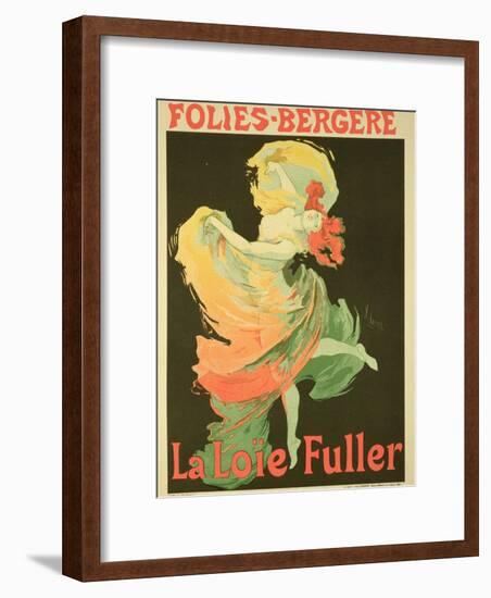 Reproduction of a Poster Advertising "Loie Fuller" at the Folies-Bergere, 1893-Jules Chéret-Framed Giclee Print