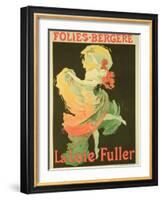 Reproduction of a Poster Advertising "Loie Fuller" at the Folies-Bergere, 1893-Jules Chéret-Framed Giclee Print
