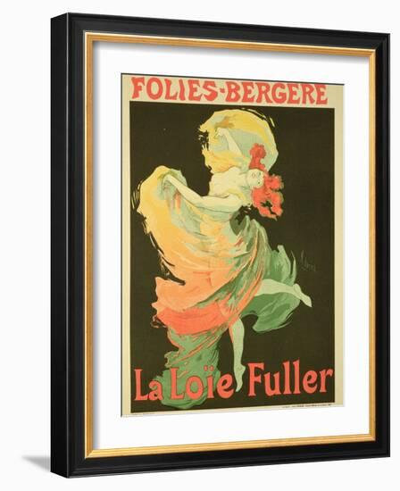 Reproduction of a Poster Advertising "Loie Fuller" at the Folies-Bergere, 1893-Jules Chéret-Framed Giclee Print