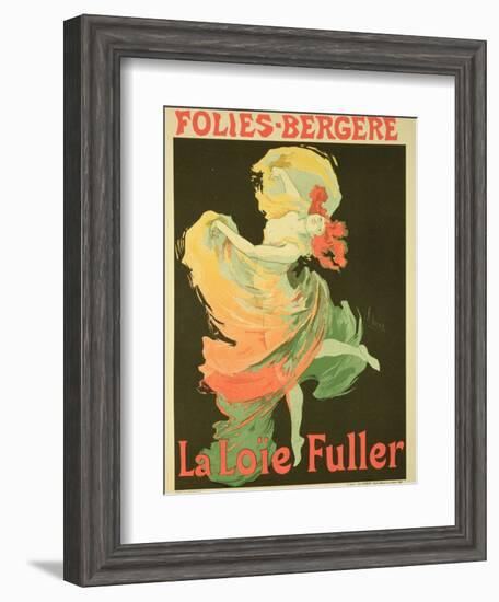 Reproduction of a Poster Advertising "Loie Fuller" at the Folies-Bergere, 1893-Jules Chéret-Framed Giclee Print