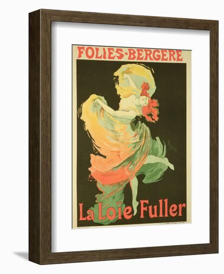 Reproduction of a Poster Advertising "Loie Fuller" at the Folies-Bergere, 1893-Jules Chéret-Framed Giclee Print