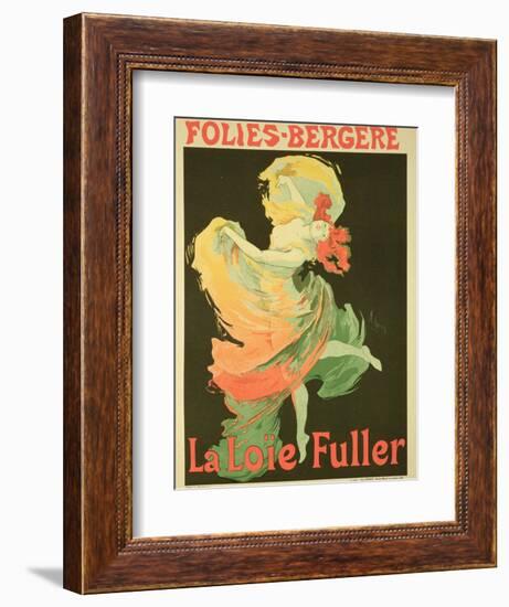 Reproduction of a Poster Advertising "Loie Fuller" at the Folies-Bergere, 1893-Jules Chéret-Framed Giclee Print