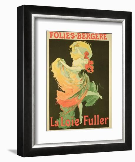 Reproduction of a Poster Advertising "Loie Fuller" at the Folies-Bergere, 1893-Jules Chéret-Framed Giclee Print