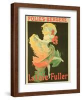 Reproduction of a Poster Advertising "Loie Fuller" at the Folies-Bergere, 1893-Jules Chéret-Framed Giclee Print