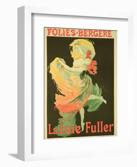 Reproduction of a Poster Advertising "Loie Fuller" at the Folies-Bergere, 1893-Jules Chéret-Framed Giclee Print