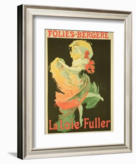 Reproduction of a Poster Advertising "Loie Fuller" at the Folies-Bergere, 1893-Jules Chéret-Framed Giclee Print