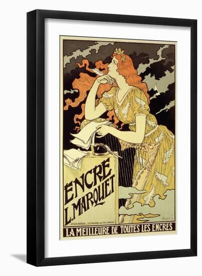 Reproduction of a Poster Advertising "Marquet Ink," 1892-Eugene Grasset-Framed Giclee Print