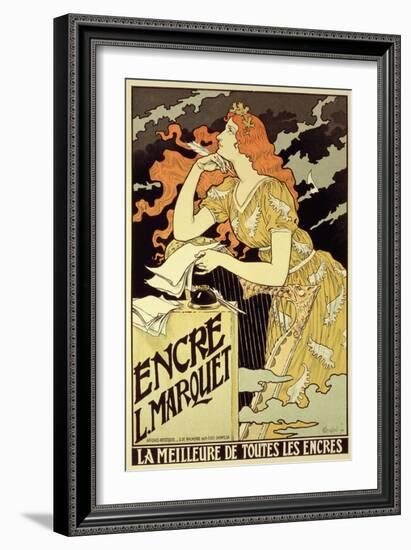 Reproduction of a Poster Advertising "Marquet Ink," 1892-Eugene Grasset-Framed Giclee Print