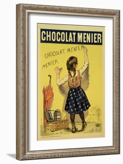 Reproduction of a Poster Advertising "Menier" Chocolate, 1893-Firmin Etienne Bouisset-Framed Giclee Print