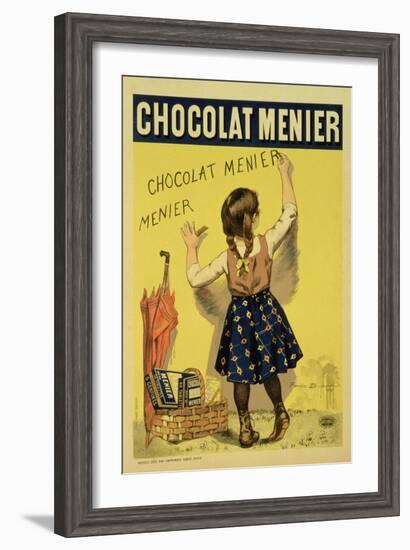 Reproduction of a Poster Advertising "Menier" Chocolate, 1893-Firmin Etienne Bouisset-Framed Giclee Print