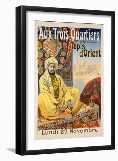 Reproduction of a Poster Advertising 'Oriental Carpets', Exhibited at 'Aux Trois Quartiers', 1899-Rene Pean-Framed Giclee Print