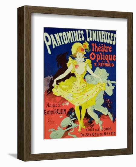 Reproduction of a Poster Advertising "Pantomimes Lumineuses" at the Musee Grevin, 1892-Jules Chéret-Framed Giclee Print