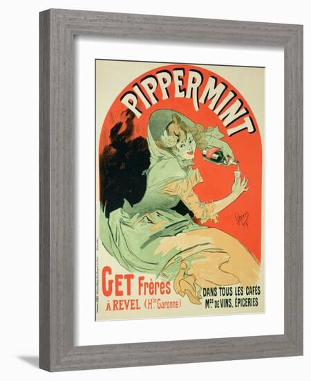 Reproduction of a Poster Advertising "Pippermint," 1899-Jules Chéret-Framed Giclee Print