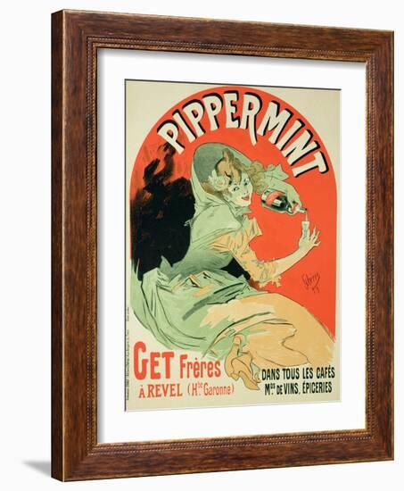 Reproduction of a Poster Advertising "Pippermint," 1899-Jules Chéret-Framed Giclee Print