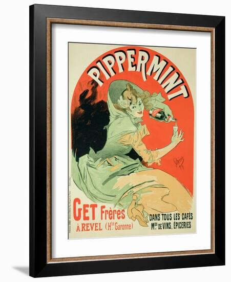 Reproduction of a Poster Advertising "Pippermint," 1899-Jules Chéret-Framed Giclee Print