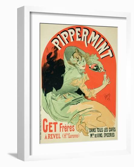 Reproduction of a Poster Advertising "Pippermint," 1899-Jules Chéret-Framed Giclee Print