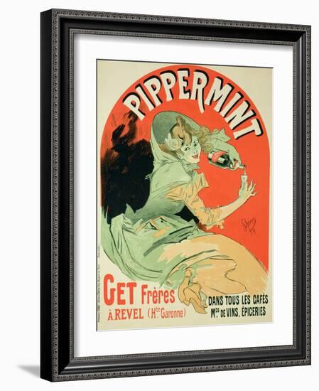 Reproduction of a Poster Advertising "Pippermint," 1899-Jules Chéret-Framed Giclee Print