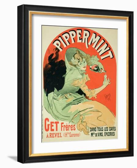 Reproduction of a Poster Advertising "Pippermint," 1899-Jules Chéret-Framed Giclee Print