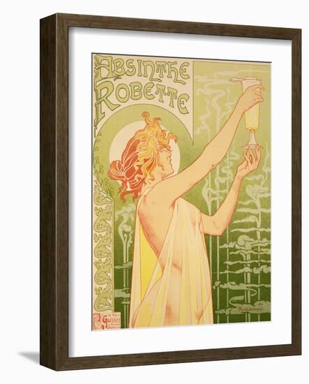 Reproduction of a Poster Advertising 'Robette Absinthe', 1896-Privat Livemont-Framed Giclee Print