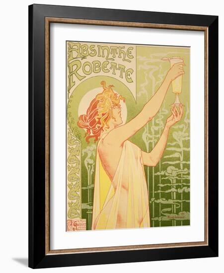 Reproduction of a Poster Advertising 'Robette Absinthe', 1896-Privat Livemont-Framed Giclee Print