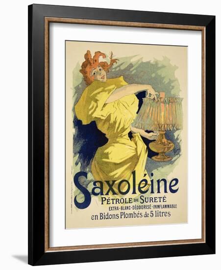 Reproduction of a Poster Advertising "Saxoleine," Safe Parrafin Oil, 1896-Jules Chéret-Framed Giclee Print