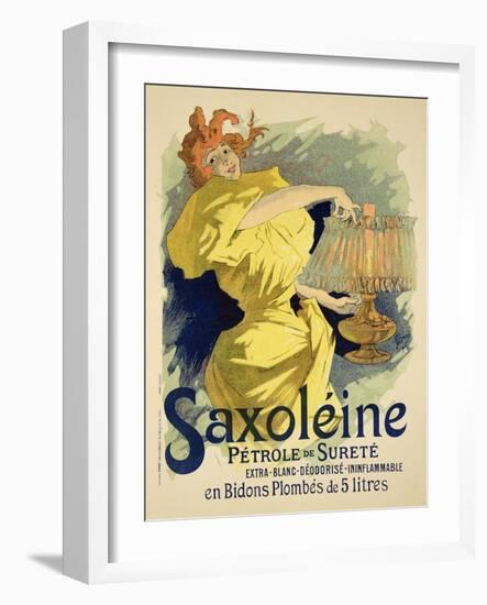 Reproduction of a Poster Advertising "Saxoleine," Safe Parrafin Oil, 1896-Jules Chéret-Framed Giclee Print