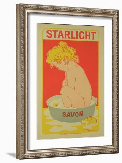 Reproduction of a Poster Advertising "Starlight Soap," 1899-Henri Georges Jean Isidore Meunier-Framed Giclee Print