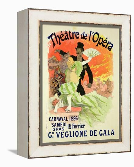 Reproduction of a Poster Advertising the 1896 Carnival at the Theatre De L'Opera-Jules Chéret-Framed Premier Image Canvas