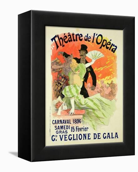 Reproduction of a Poster Advertising the 1896 Carnival at the Theatre De L'Opera-Jules Chéret-Framed Premier Image Canvas