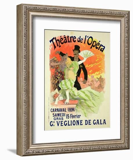 Reproduction of a Poster Advertising the 1896 Carnival at the Theatre De L'Opera-Jules Chéret-Framed Giclee Print