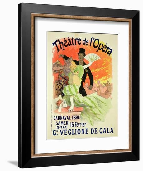 Reproduction of a Poster Advertising the 1896 Carnival at the Theatre De L'Opera-Jules Chéret-Framed Giclee Print