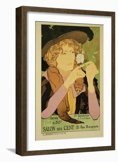 Reproduction of a Poster Advertising the '5th Exhibition of the Salon Des Cents'-Georges de Feure-Framed Giclee Print