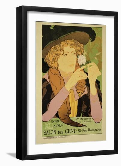 Reproduction of a Poster Advertising the '5th Exhibition of the Salon Des Cents'-Georges de Feure-Framed Giclee Print