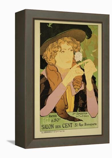 Reproduction of a Poster Advertising the '5th Exhibition of the Salon Des Cents'-Georges de Feure-Framed Premier Image Canvas