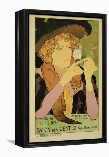 Reproduction of a Poster Advertising the '5th Exhibition of the Salon Des Cents'-Georges de Feure-Framed Premier Image Canvas